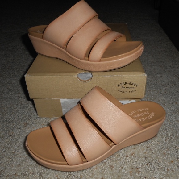 blush leather sandals